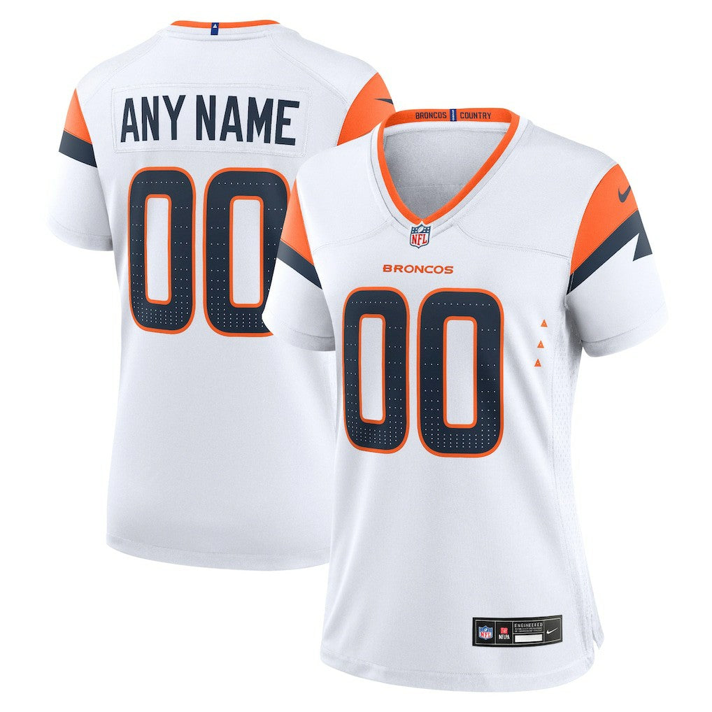 Denver Broncos Women's Mile High Collection Custom Game Jersey White | Nike for Sale