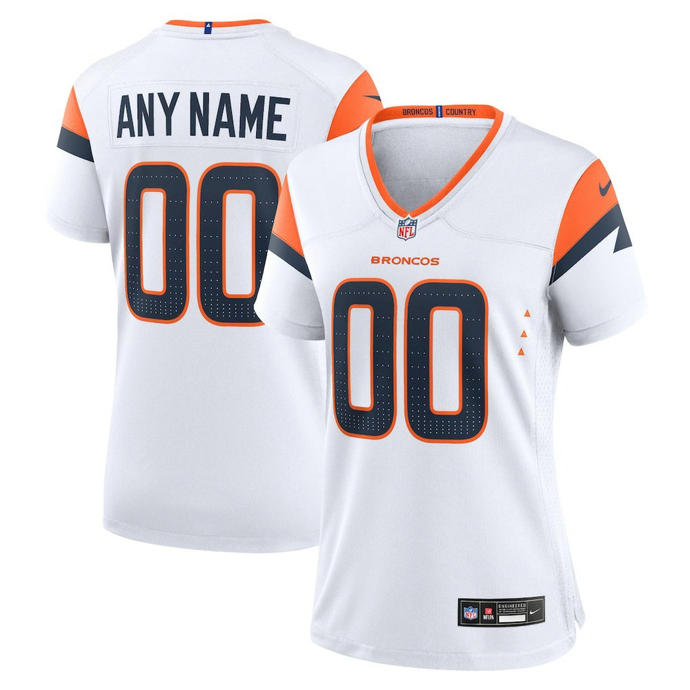Denver Broncos Women's Mile High Collection Custom Game Jersey White | Nike for Sale