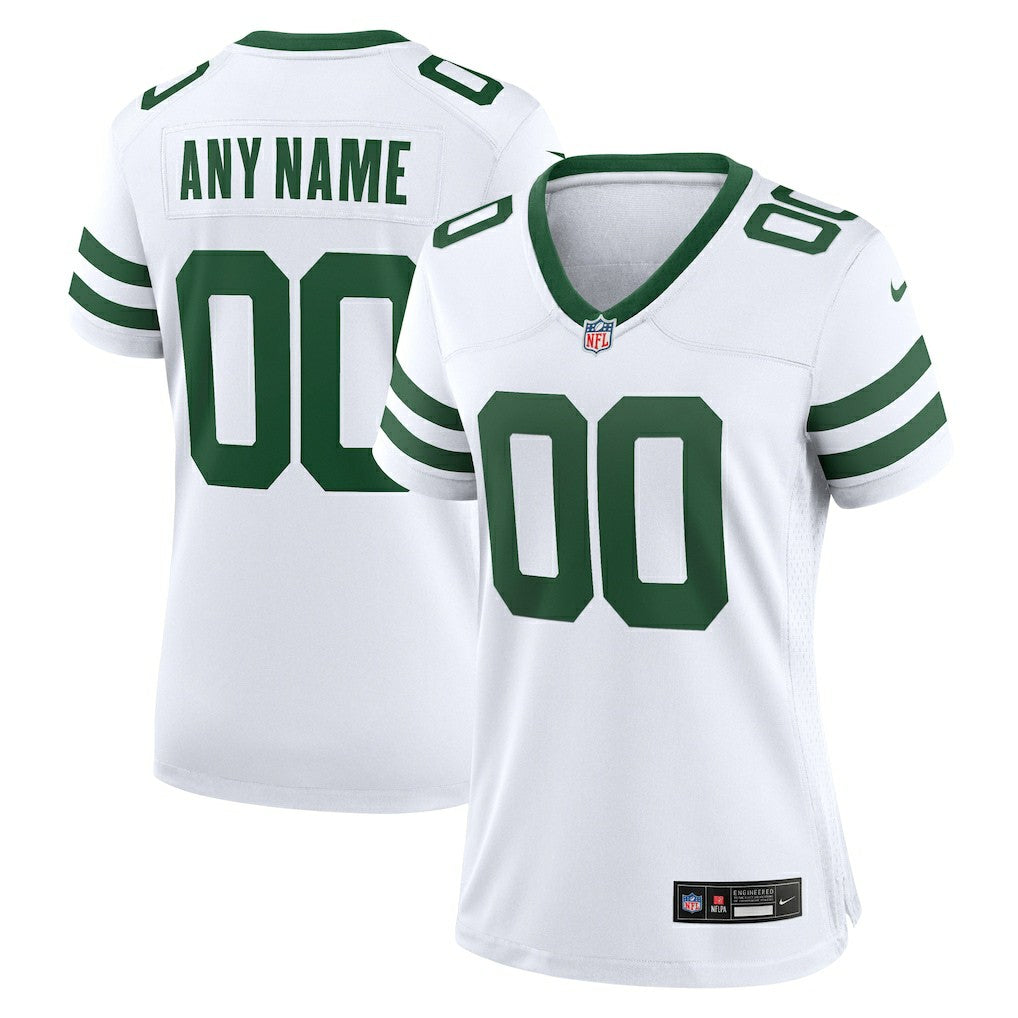 New York Jets Women's Custom Game Jersey Legacy White | Nike for Sale