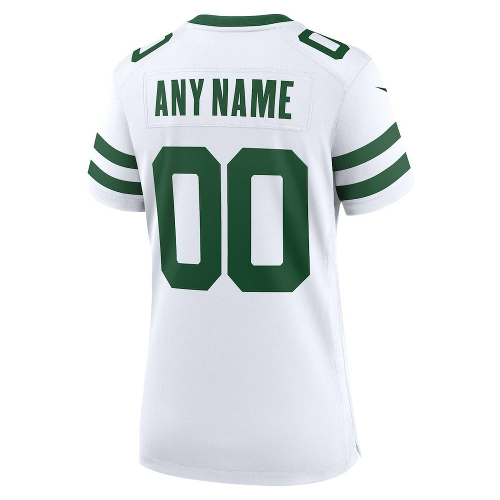 New York Jets Women's Custom Game Jersey Legacy White | Nike for Sale