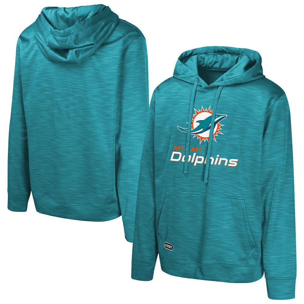 Miami Dolphins Streak Fleece Pullover Hoodie Aqua | NFL