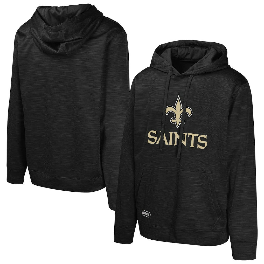 New Orleans Saints Streak Fleece Pullover Hoodie Black | NFL