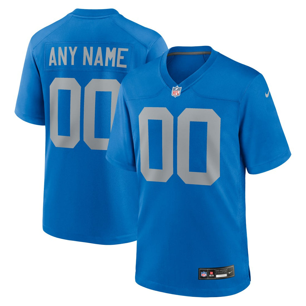 Detroit Lions Alternate Custom Game Jersey Blue | Nike for Sale
