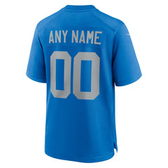 Detroit Lions Alternate Custom Game Jersey Blue | Nike for Sale