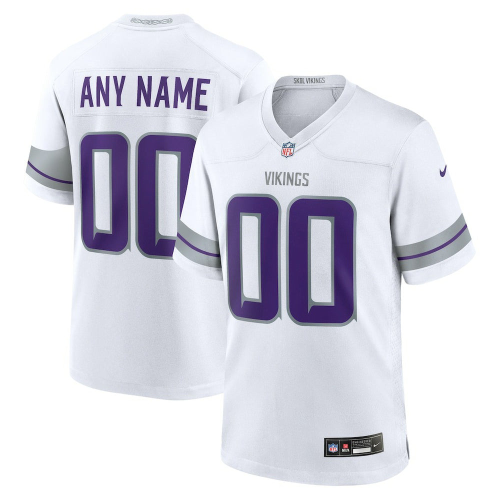 Minnesota Vikings Alternate Custom Game Jersey White | Nike for Sale