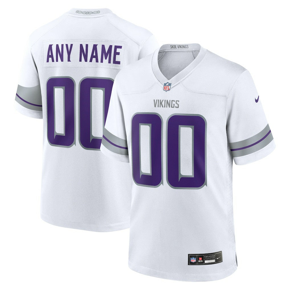 Minnesota Vikings Alternate Custom Game Jersey White | Nike for Sale