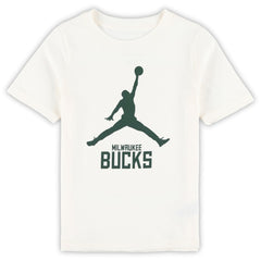 Milwaukee Bucks Jordan Brand Preschool Essential Jumpman T-Shirt Cream - NBA