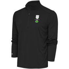 Vegas Golden Knights Antigua Shamrock Tribute Quarter-Zip Pullover Top - Charcoal - NHL
