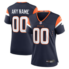 Denver Broncos Women's Alternate Mile High Collection Custom Game Jersey Navy | Nike for Sale