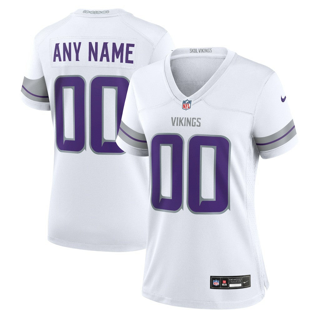 Minnesota Vikings Women's Alternate Custom Game Jersey White | Nike for Sale