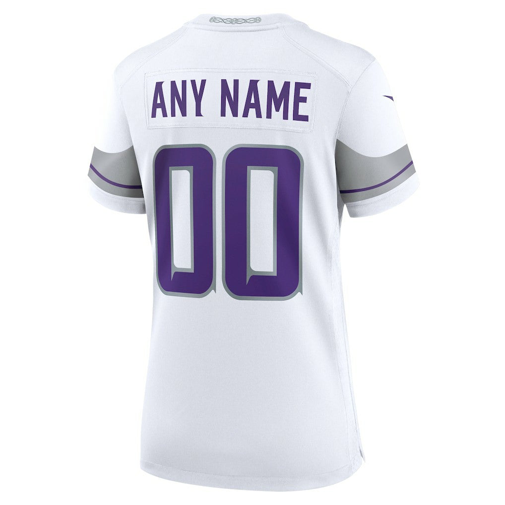Minnesota Vikings Women's Alternate Custom Game Jersey White | Nike for Sale