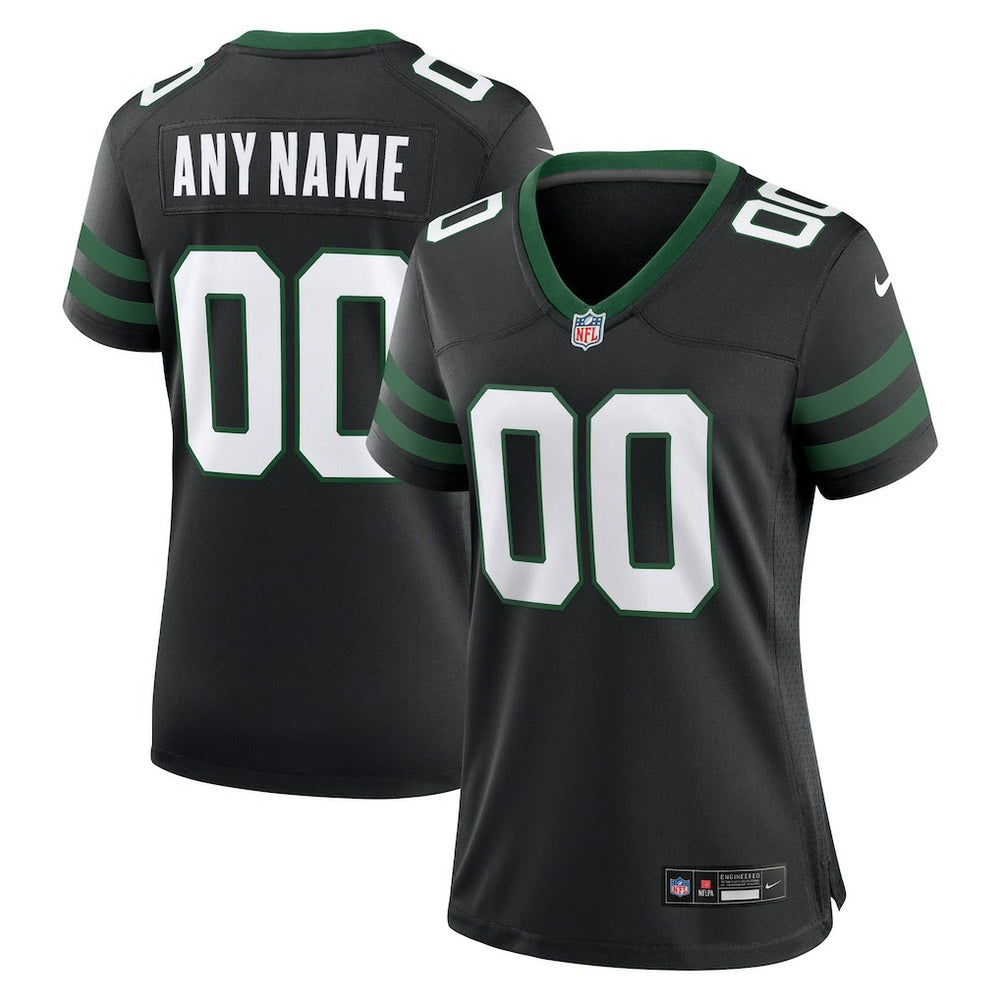 New York Jets Women's Alternate Custom Game Jersey Legacy Black | Nike for Sale