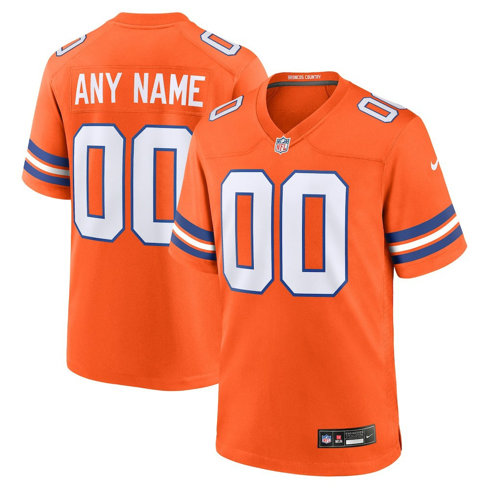 Denver Broncos Mile High Collection 1977 Throwback Custom Game Jersey Orange | Nike for Sale