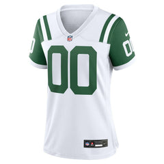 New York Jets Women's Classic Alternate Custom Replica Jersey White | Nike for Sale