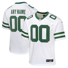 New York Jets Youth Custom Game Jersey Legacy White | Nike for Sale