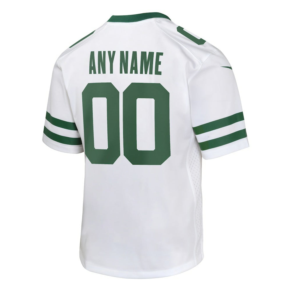 New York Jets Youth Custom Game Jersey Legacy White | Nike for Sale