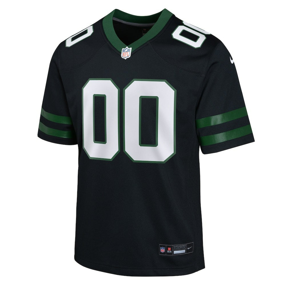 New York Jets Youth Alternate Custom Game Jersey Black | Nike for Sale
