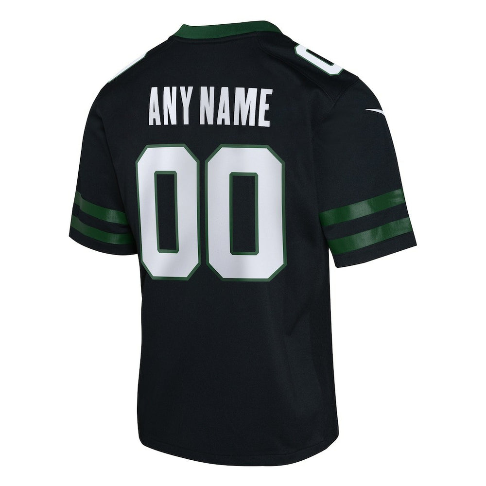 New York Jets Youth Alternate Custom Game Jersey Black | Nike for Sale