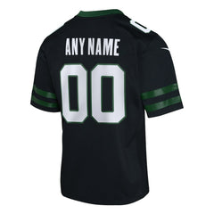 New York Jets Youth Alternate Custom Game Jersey Black | Nike for Sale