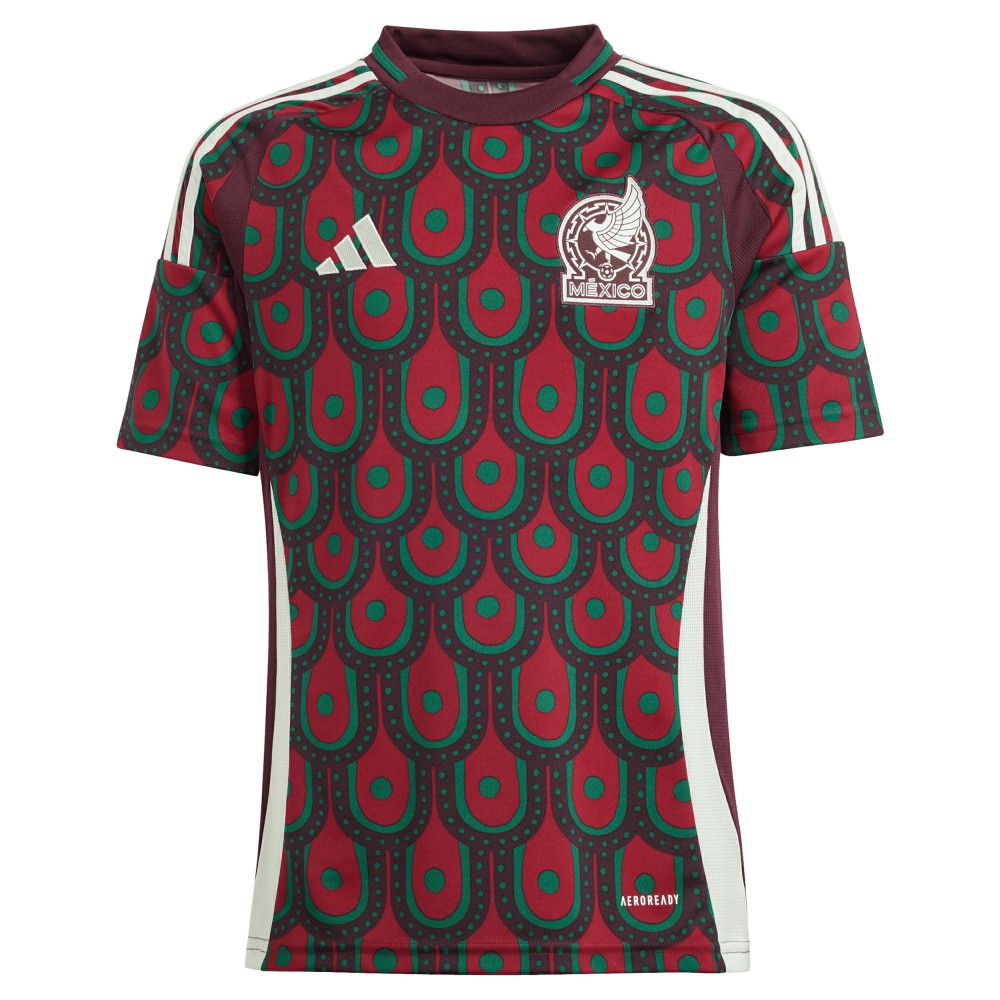 Mexico National Team Youth 2024 Home Replica Jersey Burgundy | Adidas cheap