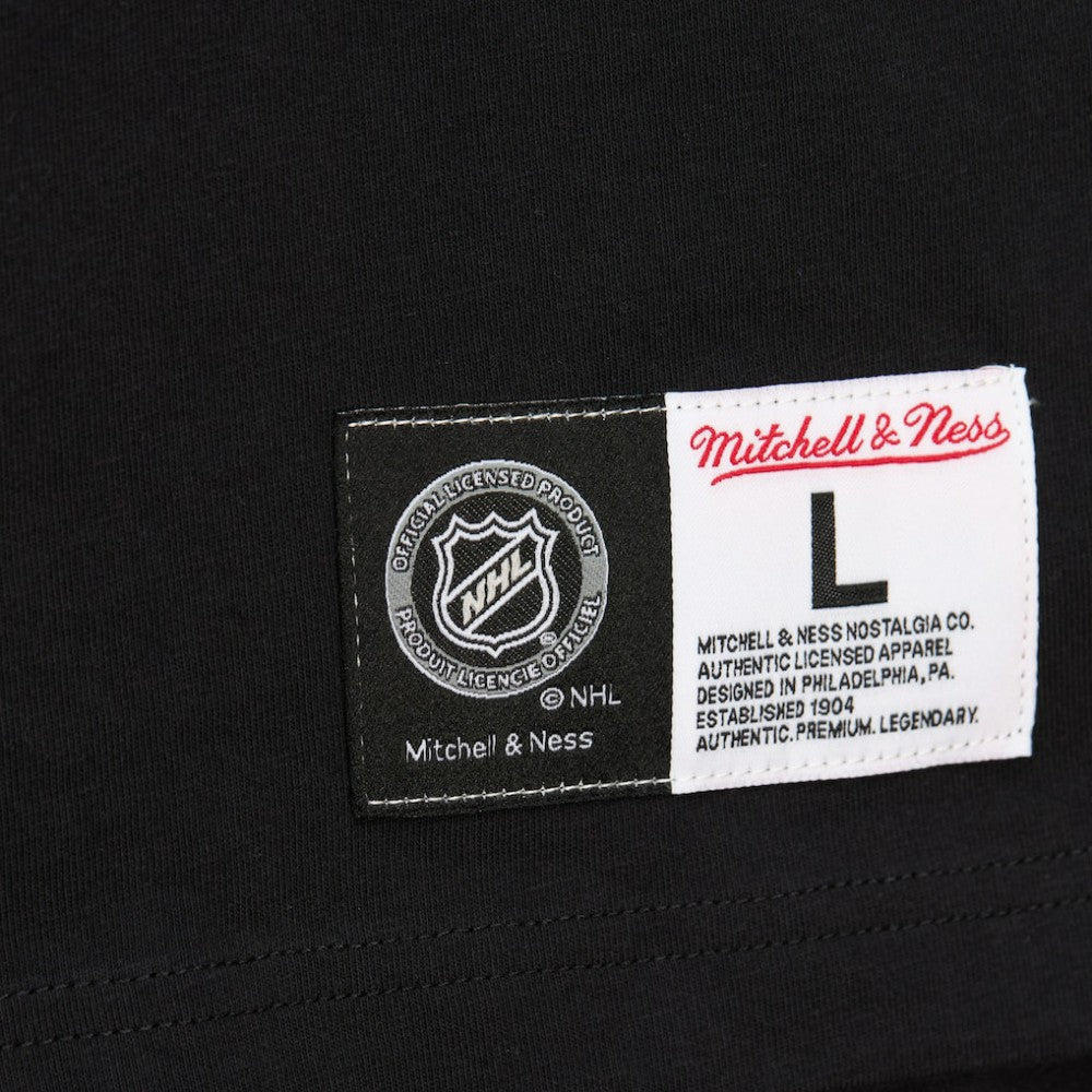 Mario Lemieux Pittsburgh Penguins Mitchell & Ness Premium Nickname Vintage Logo T-Shirt - Black - NHL