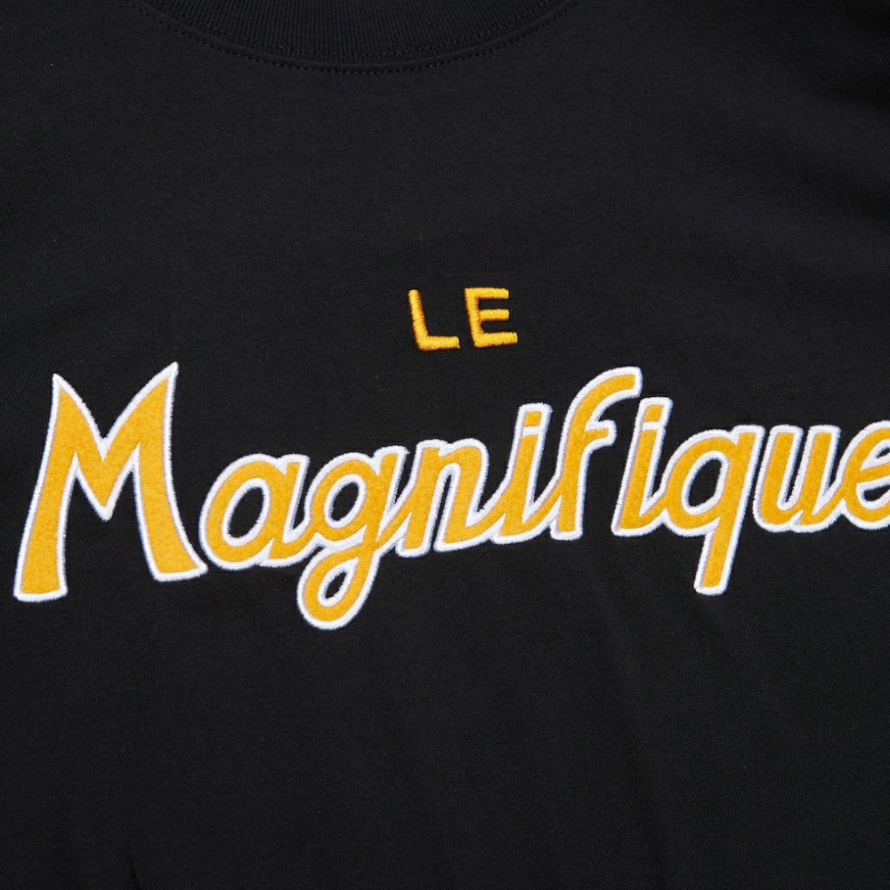 Mario Lemieux Pittsburgh Penguins Mitchell & Ness Premium Nickname Vintage Logo T-Shirt - Black - NHL