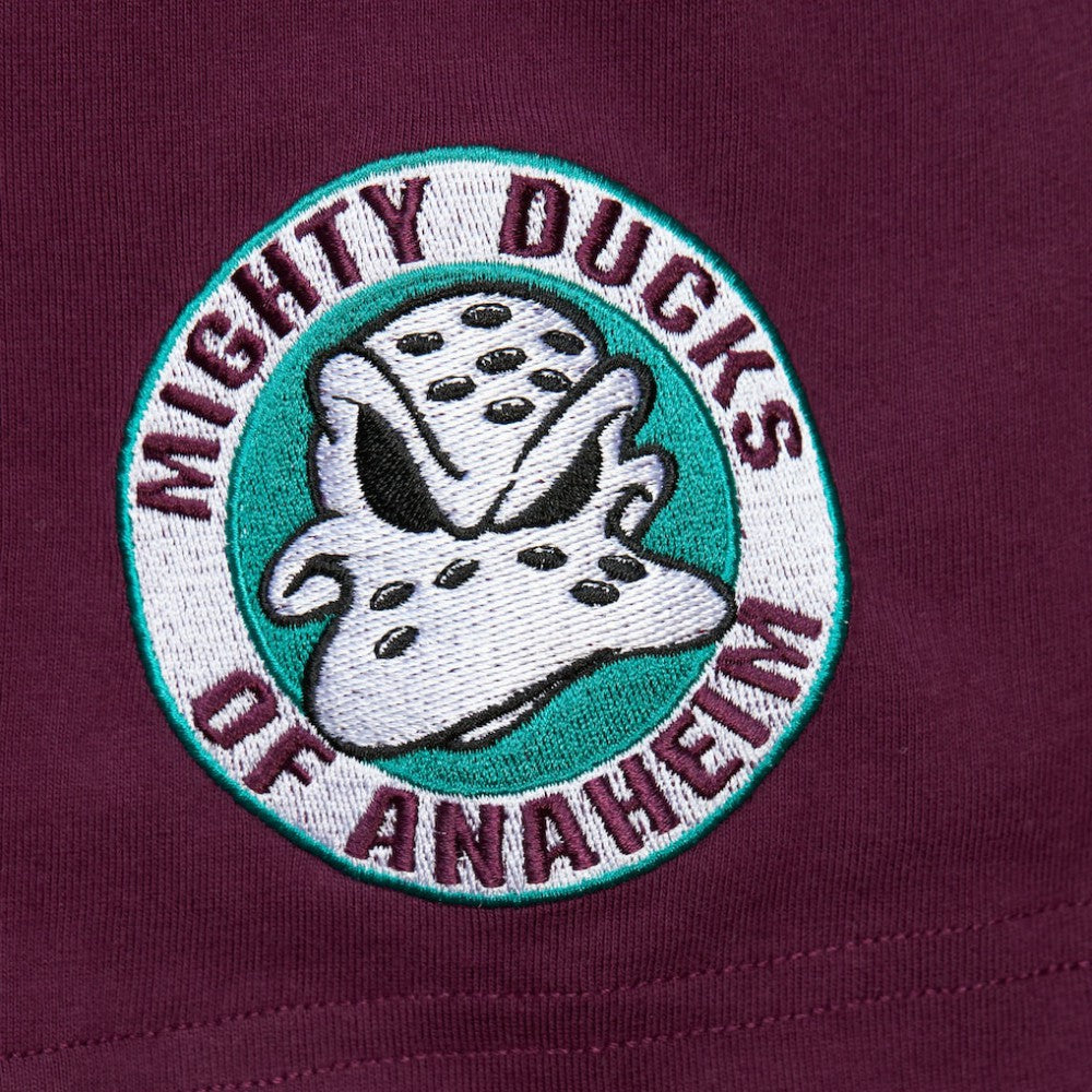 Teemu Selanne Anaheim Ducks Mitchell & Ness Premium Nickname Vintage Logo T-Shirt - Purple - NHL