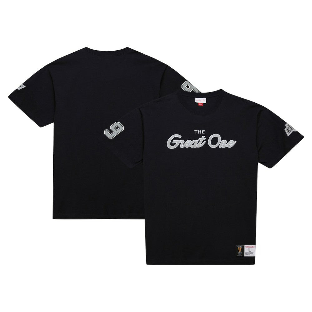 Wayne Gretzky Los Angeles Kings Mitchell & Ness Premium Nickname Vintage Logo T-Shirt - Black - NHL