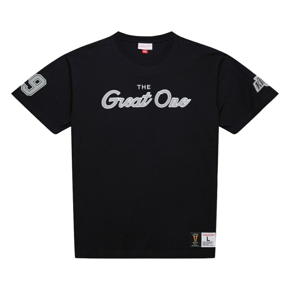 Wayne Gretzky Los Angeles Kings Mitchell & Ness Premium Nickname Vintage Logo T-Shirt - Black - NHL