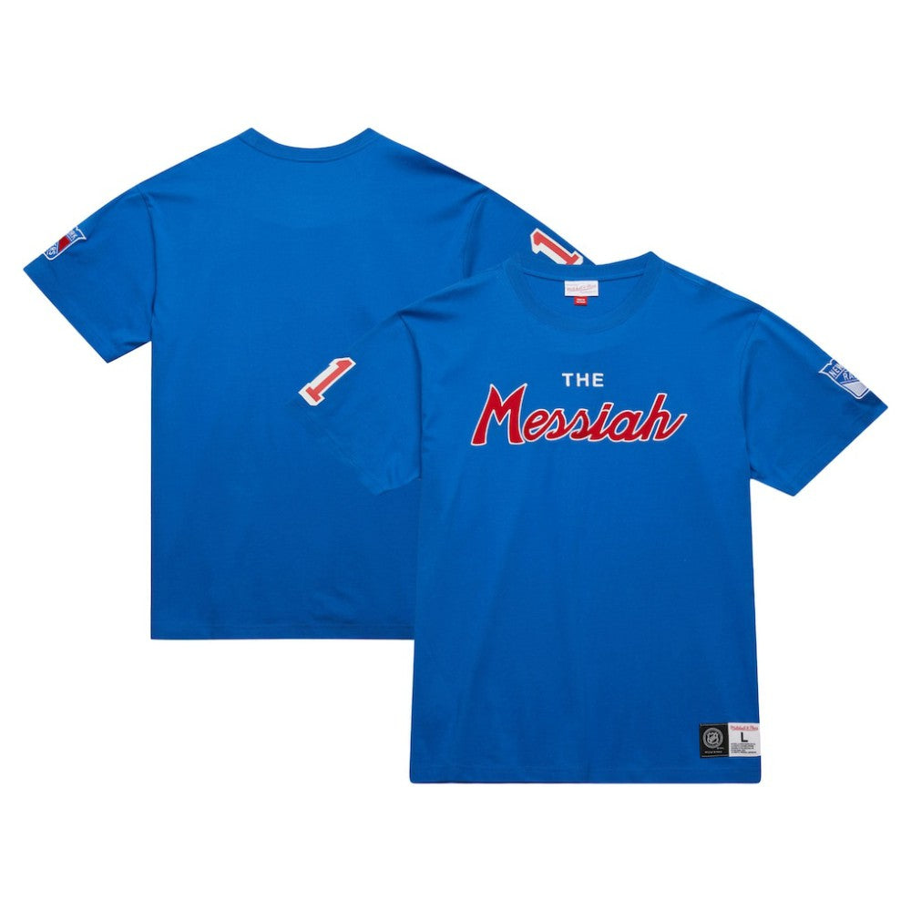 Mark Messier New York Rangers Mitchell & Ness Premium Nickname Vintage Logo T-Shirt - Blue - NHL