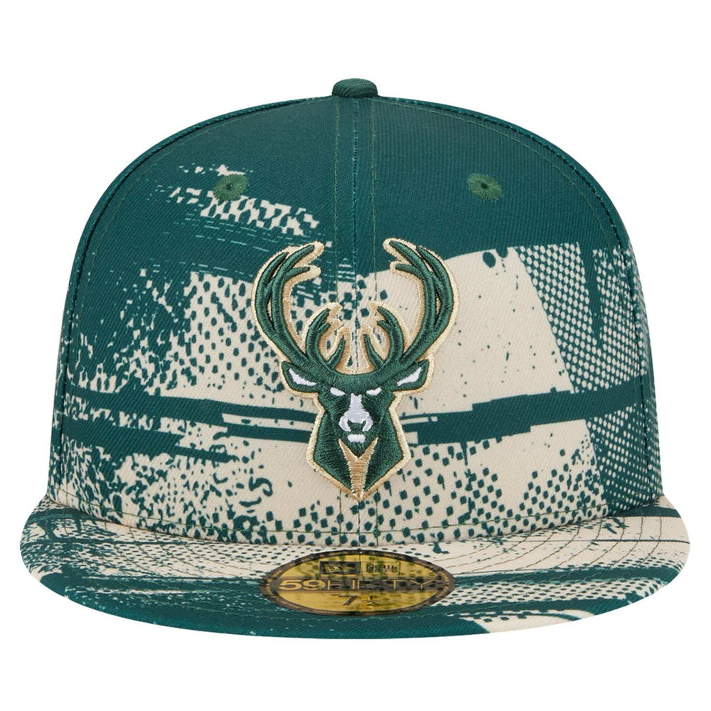 Milwaukee Bucks Tip-Off 59FIFTY Fitted Hat Hunter Green - NBA