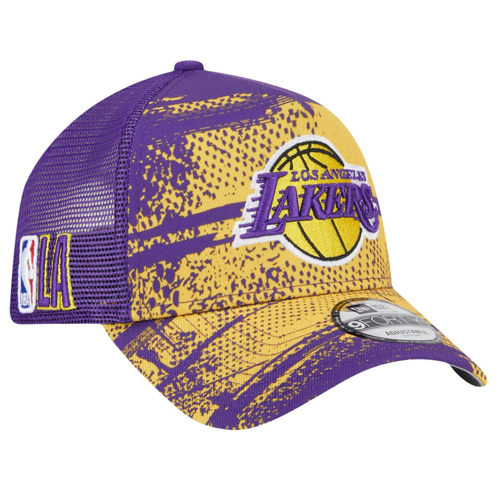 Los Angeles Lakers Tip Off A-Frame Trucker 9FORTY Adjustable Hat Purple/Gold - NBA