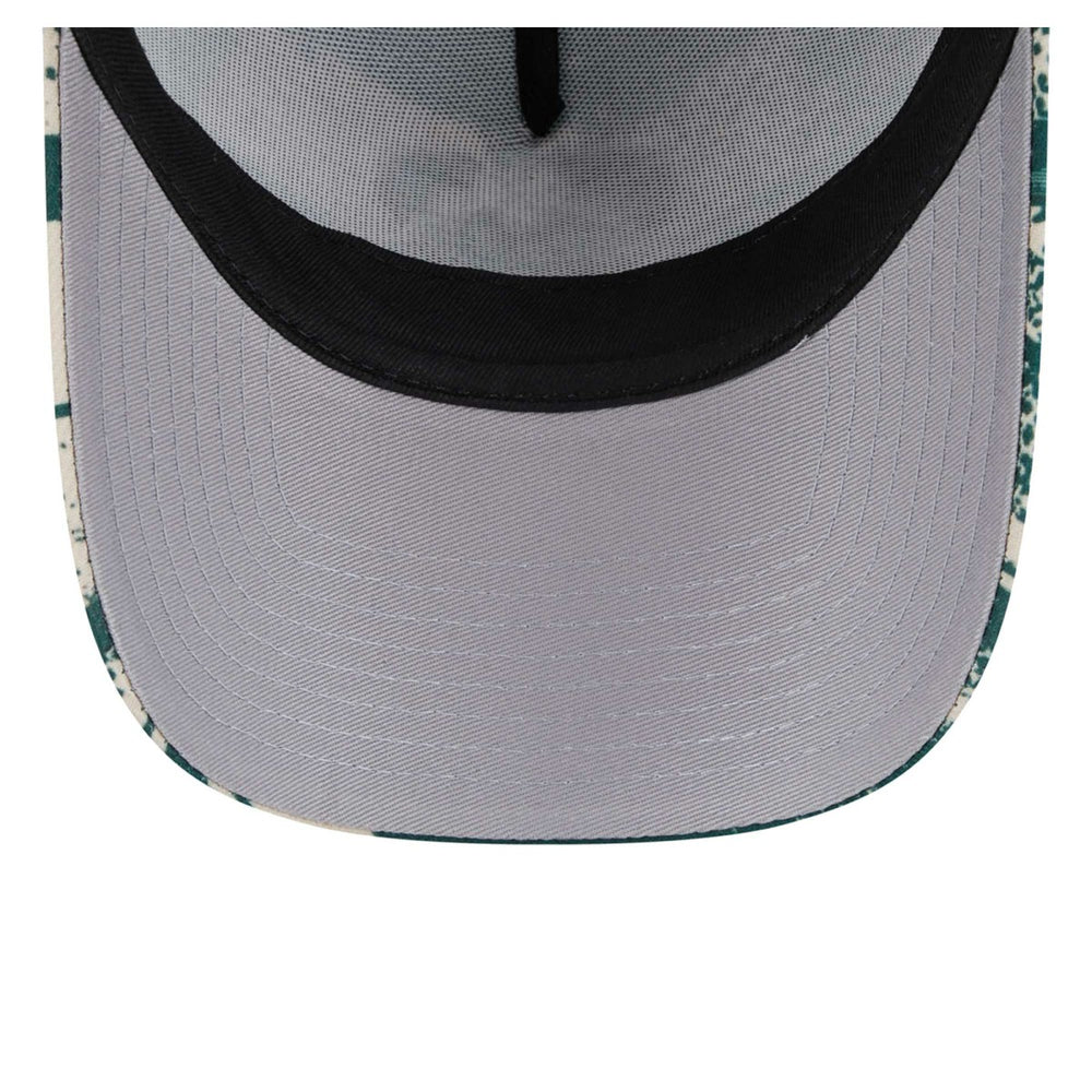 Milwaukee Bucks Tip Off A-Frame Trucker 9FORTY Adjustable Hat Hunter Green/Cream - NBA