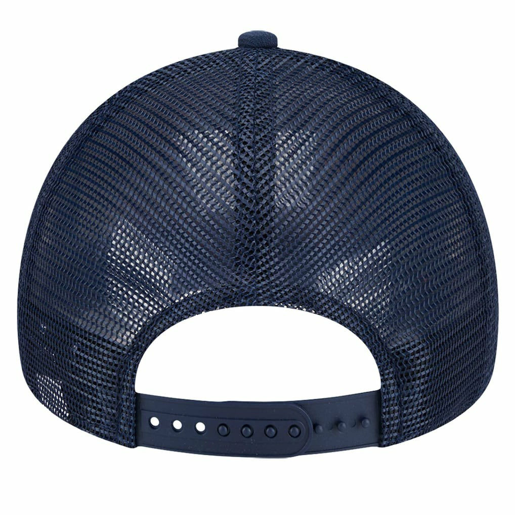 New Orleans Pelicans Tip Off A-Frame Trucker 9FORTY Adjustable Hat Navy/Gold - NBA