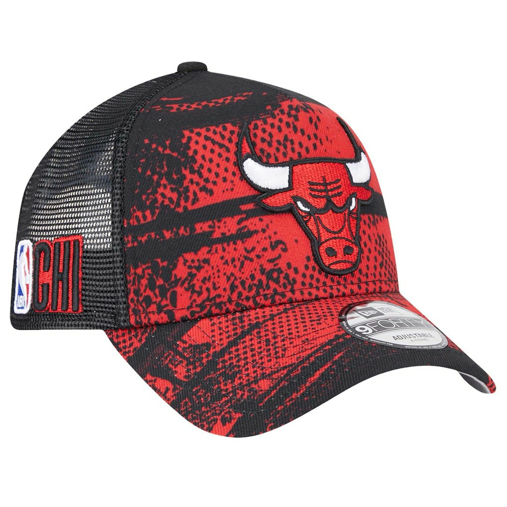 Chicago Bulls Tip Off A-Frame Trucker 9FORTY Adjustable Hat Black/Red - NBA