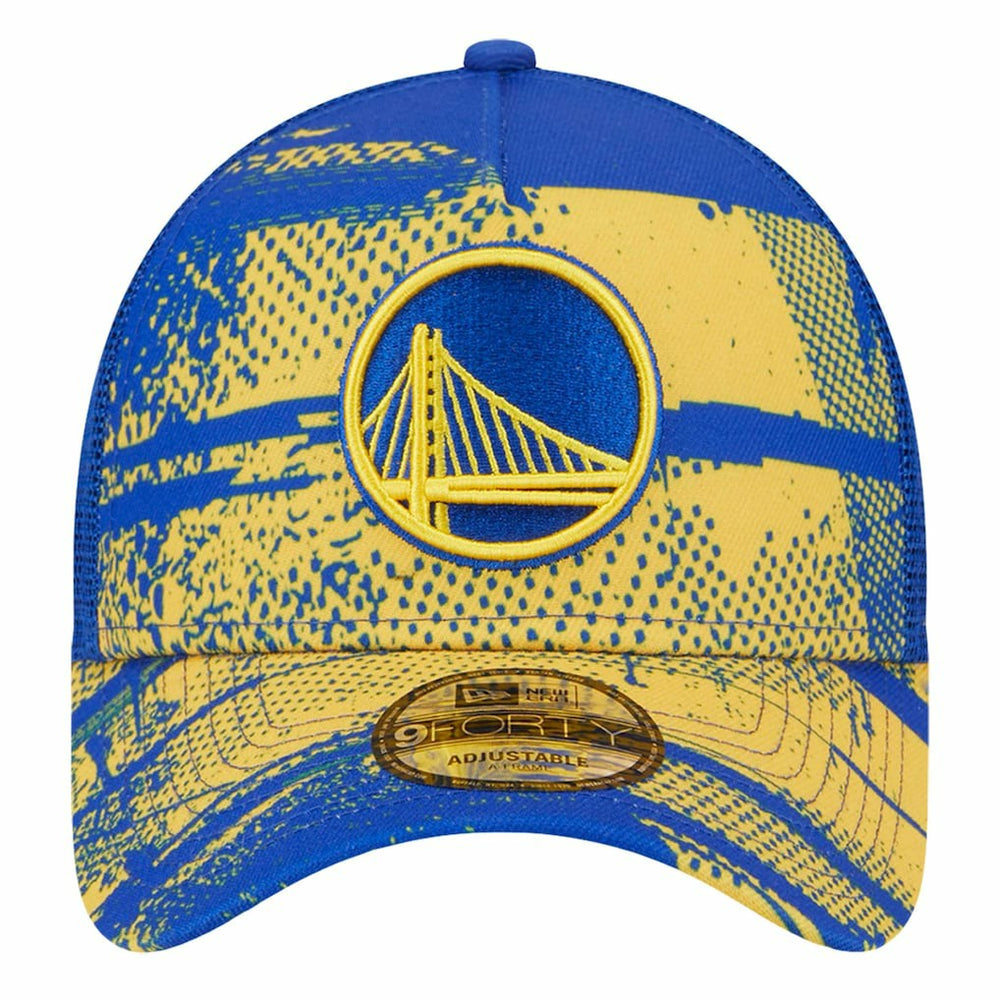Golden State Warriors Tip Off A-Frame Trucker 9FORTY Adjustable Hat Royal/Gold - NBA