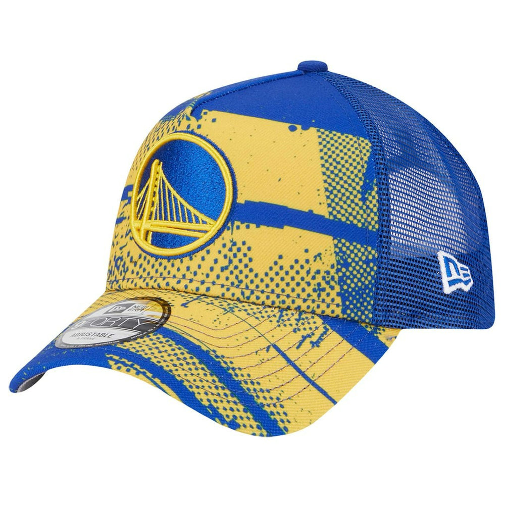 Golden State Warriors Tip Off A-Frame Trucker 9FORTY Adjustable Hat Royal/Gold - NBA