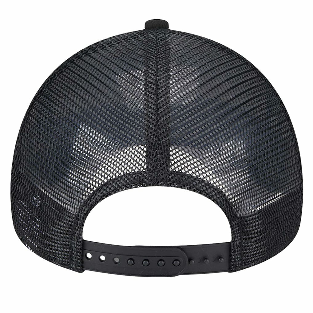 Brooklyn Nets Tip Off A-Frame Trucker 9FORTY Adjustable Hat Black/Charcoal - NBA