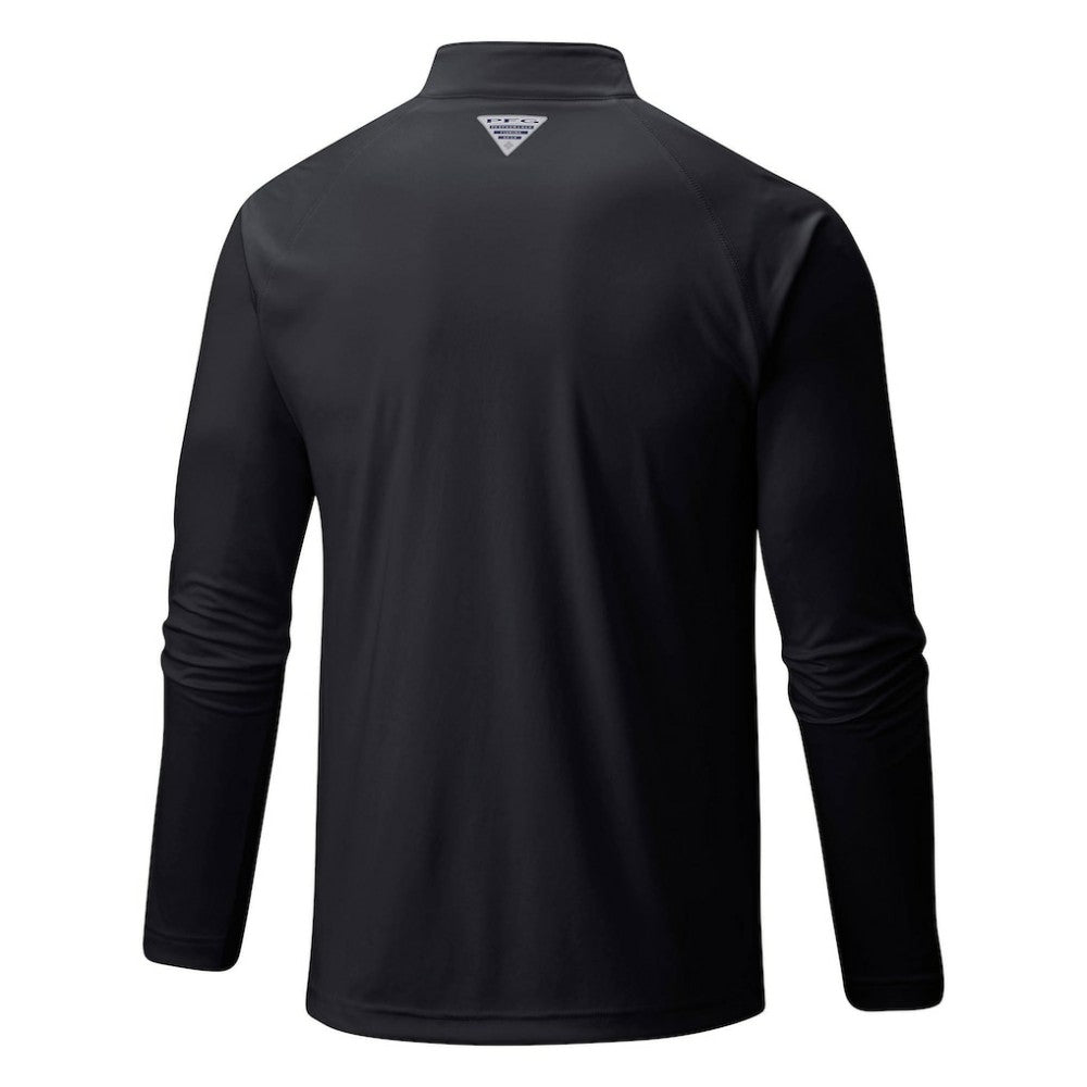 Athletics Columbia Terminal Tackle Omni-Shade Raglan Quarter-Zip Pullover Top - MLB