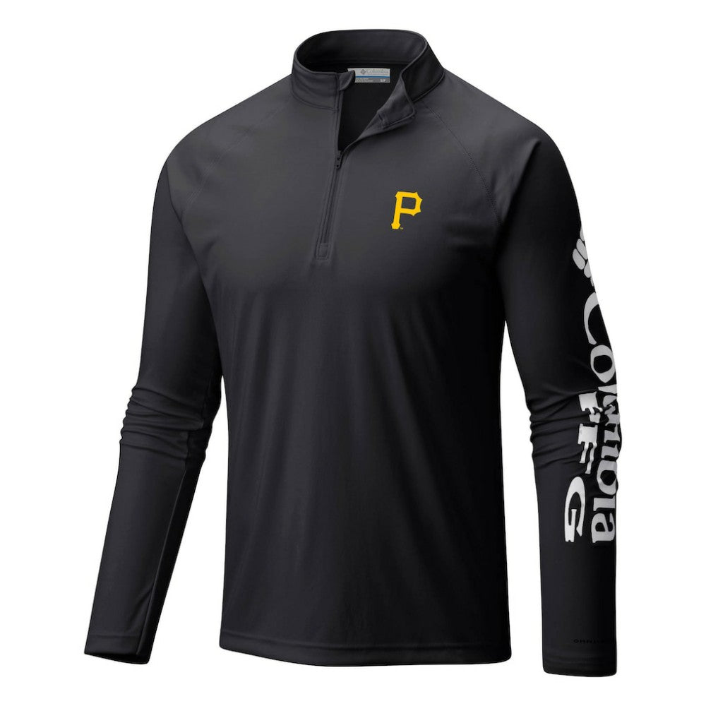 Pittsburgh Pirates Columbia Terminal Tackle Omni-Shade Raglan Quarter-Zip Pullover Top - MLB