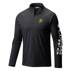 Pittsburgh Pirates Columbia Terminal Tackle Omni-Shade Raglan Quarter-Zip Pullover Top - MLB