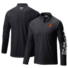 Baltimore Orioles Columbia Terminal Tackle Omni-Shade Raglan Quarter-Zip Pullover Top - MLB
