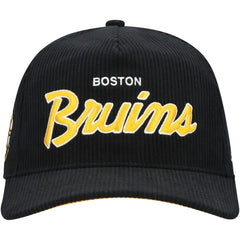 Boston Bruins '47 Crosstown Corduroy Hitch Adjustable Hat - Black - NHL