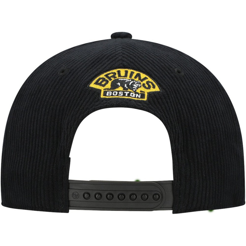 Boston Bruins '47 Crosstown Corduroy Hitch Adjustable Hat - Black - NHL