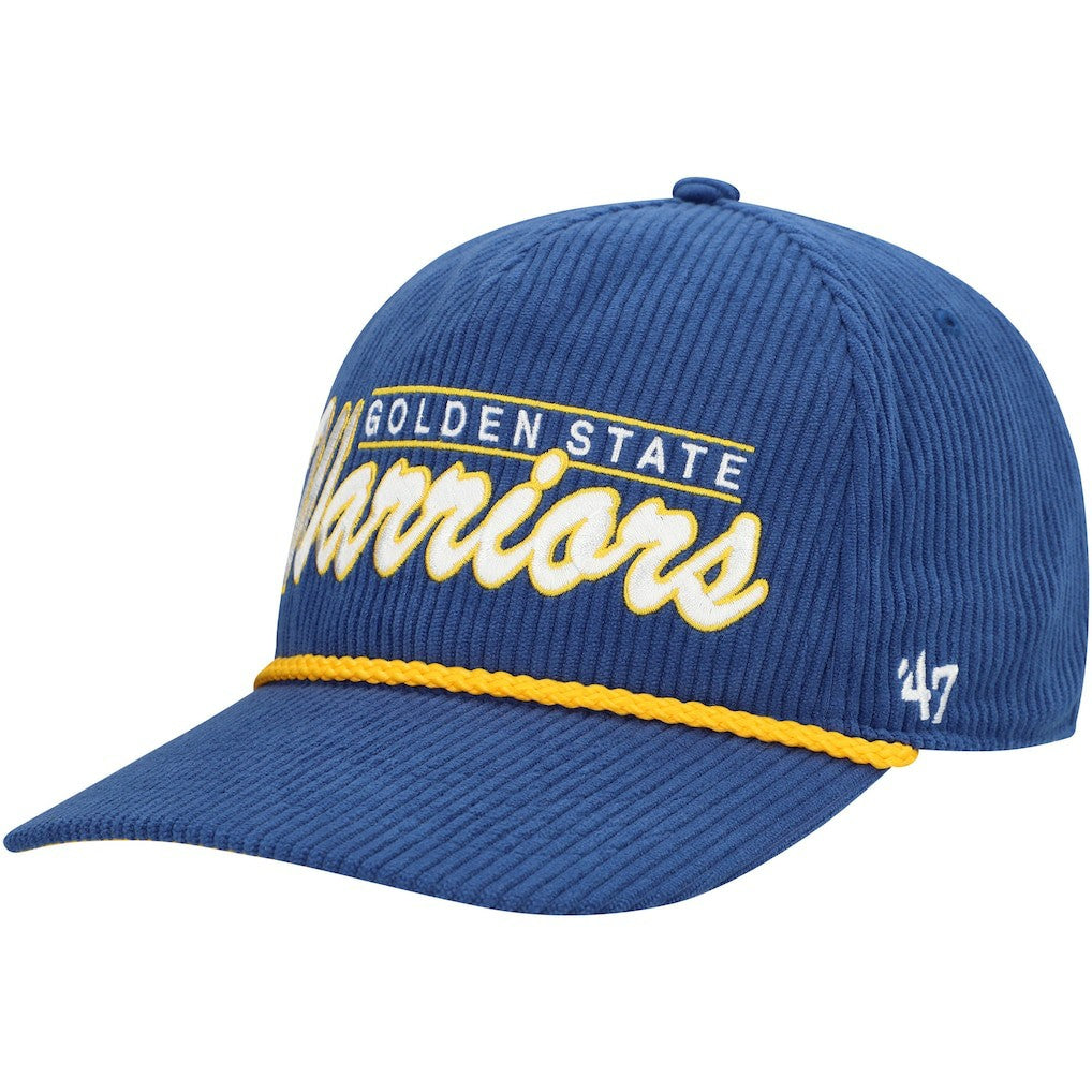 Golden State Warriors '47 Double Header Sidepatch Cord Hitch Adjustable Hat Royal - NBA