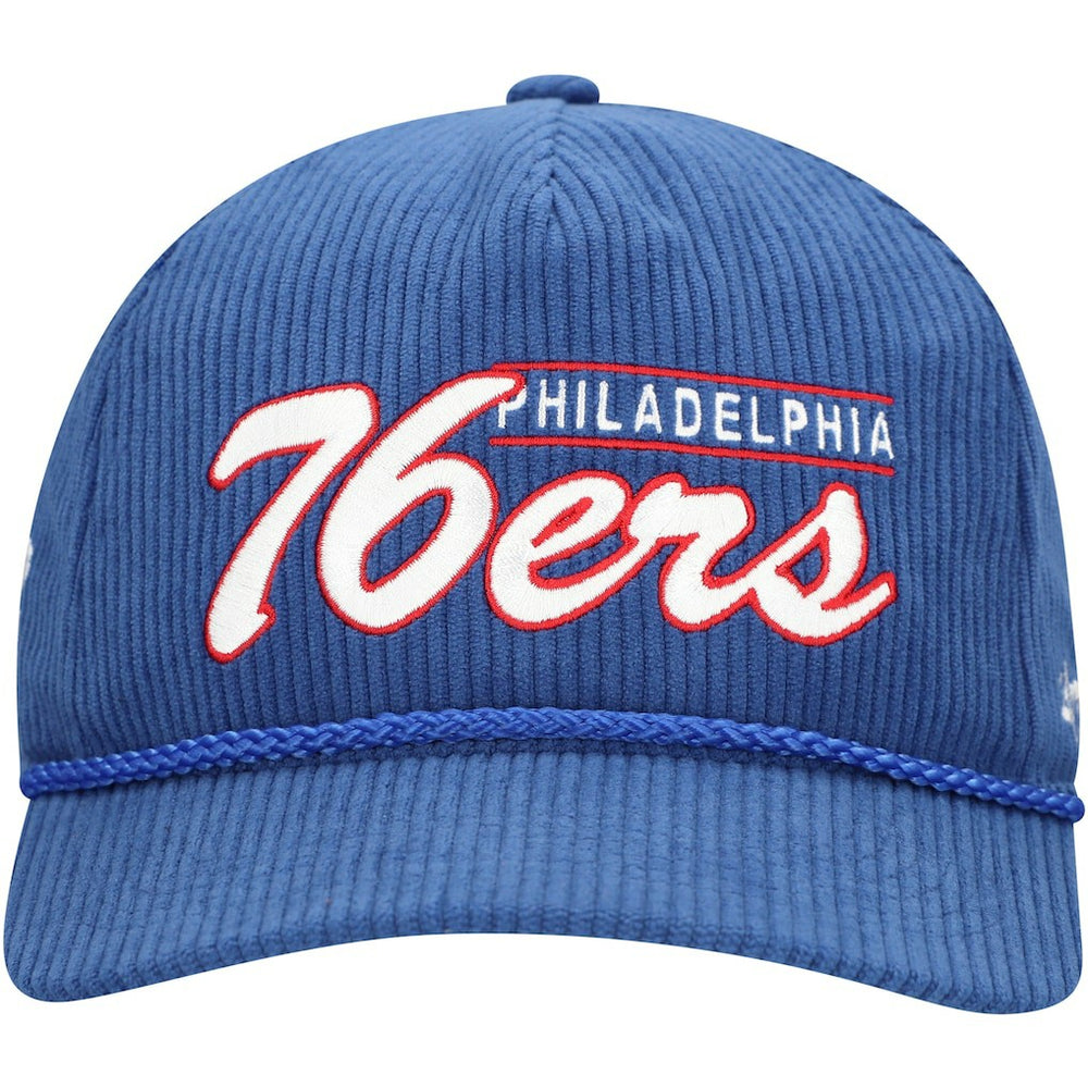 Philadelphia 76ers '47 Double Header Sidepatch Cord Hitch Adjustable Hat Royal - NBA