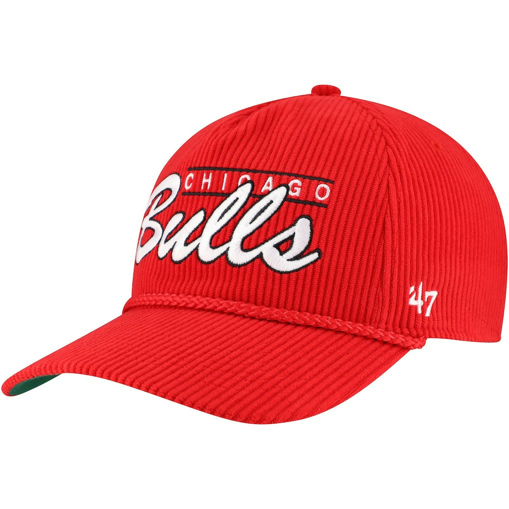 Chicago Bulls '47 Double Header Sidepatch Cord Hitch Adjustable Hat Red - NBA