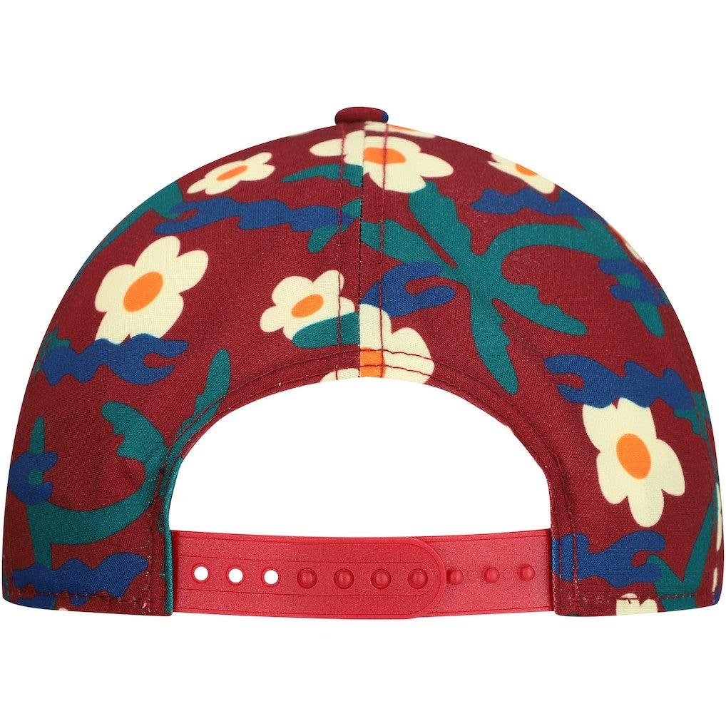 Chicago Bulls Vacation Floral Golfer Snapback Hat Crimson - NBA