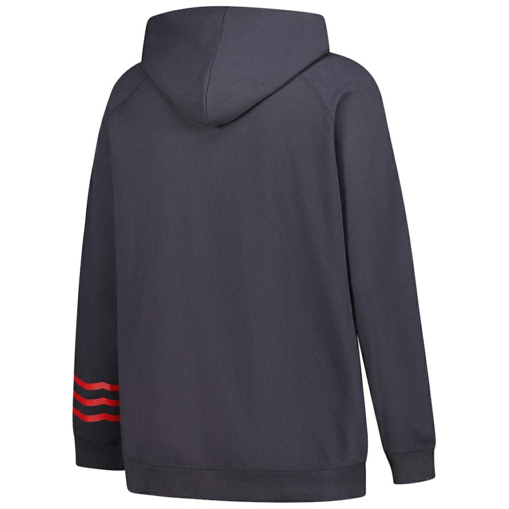 Washington Capitals Fanatics Women's Plus Size Lightweight Fleece Raglan Pullover Hoodie - Charcoal - NHL