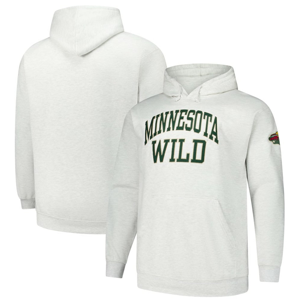 Minnesota Wild Fanatics Big & Tall Fleece Pullover Hoodie - Heather Gray - NHL
